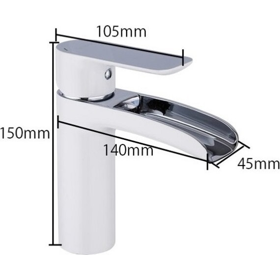 Смеситель для раковины Gappo Noar G1048-8, белый/хром - 9 Смеситель для раковины Gappo Noar G1048-8, белый/хром фото 9