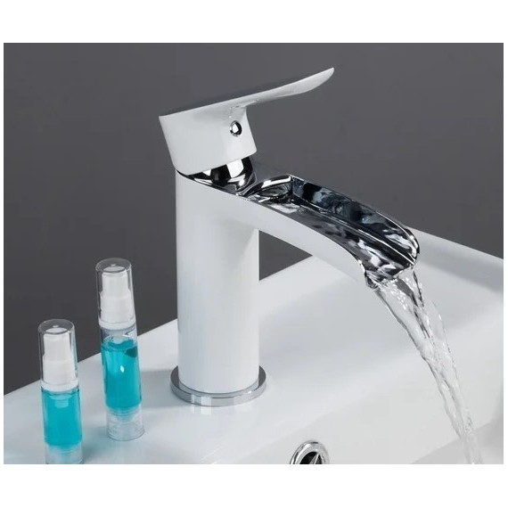 Смеситель для раковины Gappo Noar G1048-8, белый/хром - 2 Смеситель для раковины Gappo Noar G1048-8, белый/хром фото 2