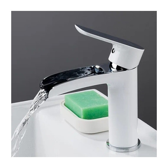 Смеситель для раковины Gappo Noar G1048-8, белый/хром - 3 Смеситель для раковины Gappo Noar G1048-8, белый/хром фото 3