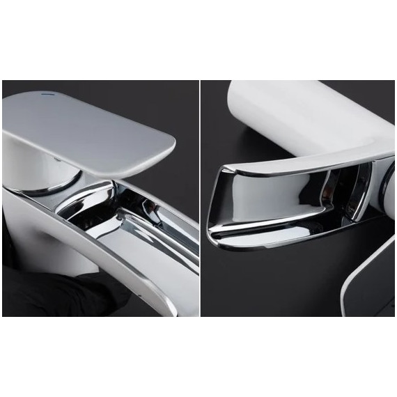 Смеситель для раковины Gappo Noar G1048-8, белый/хром - 5 Смеситель для раковины Gappo Noar G1048-8, белый/хром фото 5