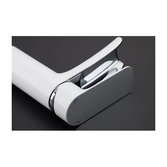 Смеситель для раковины Gappo Noar G1048-8, белый/хром - 4 Смеситель для раковины Gappo Noar G1048-8, белый/хром фото 4