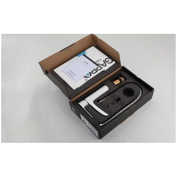 Смеситель для раковины Gappo Noar G1048-8, белый/хром - 7 Смеситель для раковины Gappo Noar G1048-8, белый/хром фото 7