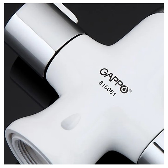 Смеситель для раковины Gappo Stella G1049, белый/хром - 5 Смеситель для раковины Gappo Stella G1049, белый/хром фото 5