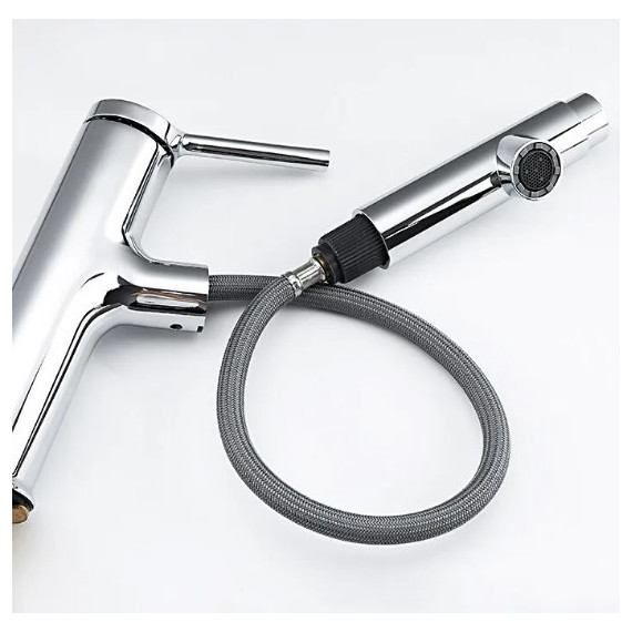 Смеситель для раковины с выдвижным изливом Gappo G1052-70 фото 5