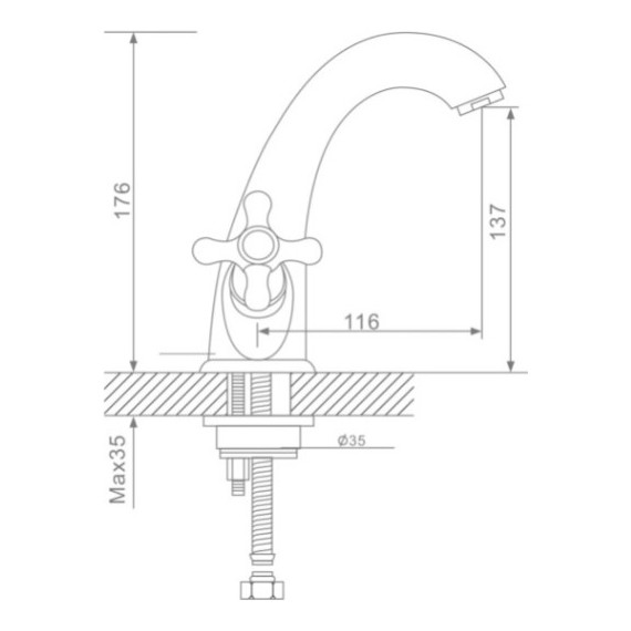 Смеситель для раковины Gappo Sofia G1063-4, бронза - 10 Смеситель для раковины Gappo Sofia G1063-4, бронза фото 10