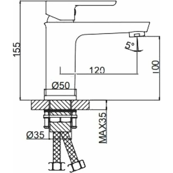 Смеситель для раковины Gappo G1068, белый/хром фото 2