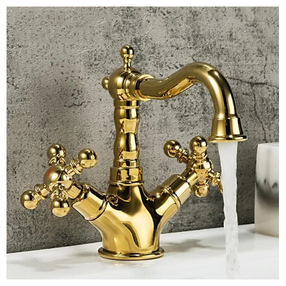 Смеситель для раковины Gappo G1389-6, золото - 2 Смеситель для раковины Gappo G1389-6, золото фото 2