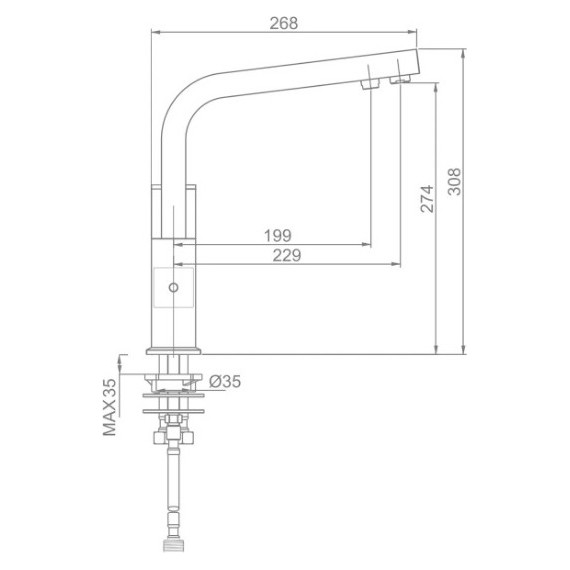 Смеситель для кухни Gappo G4307 фото 8