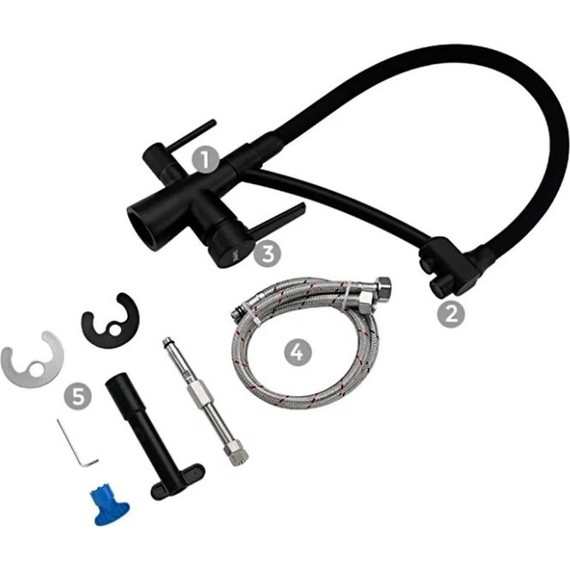 Смеситель для кухни Gappo G4398-16, черный - 9 Смеситель для кухни Gappo G4398-16, черный фото 9