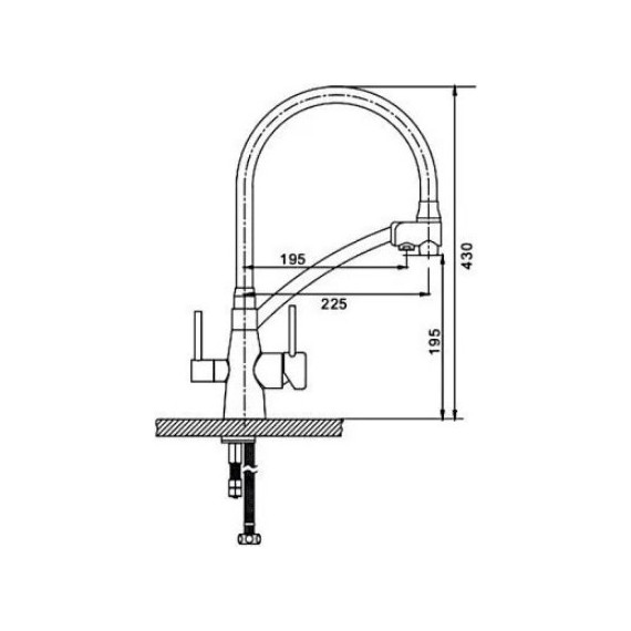 Смеситель для кухни Gappo G4398-17, серый/хром фото 7