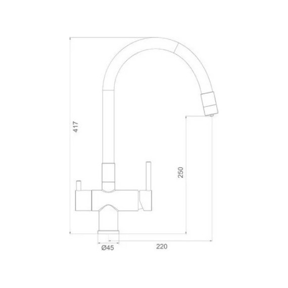 Смеситель для кухни Gappo G4398-30, серый/хром фото 7