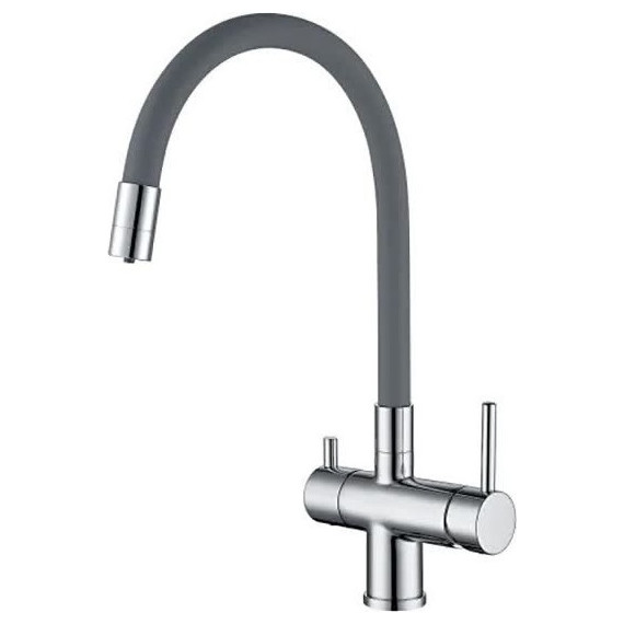 Смеситель для кухни Gappo G4398-30, серый/хром фото 