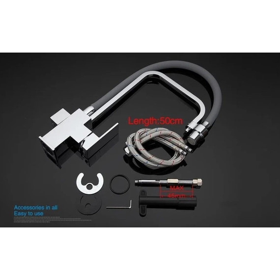 Смеситель для кухни Gappo G4398-4, серый/хром фото 11