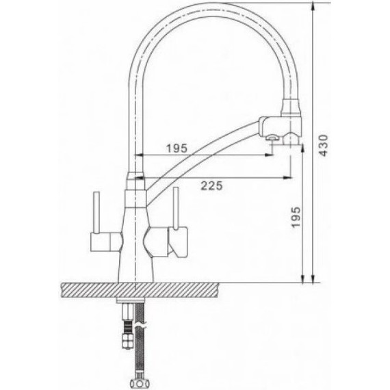 Смеситель для кухни Gappo G4398-9, белый/черный фото 6