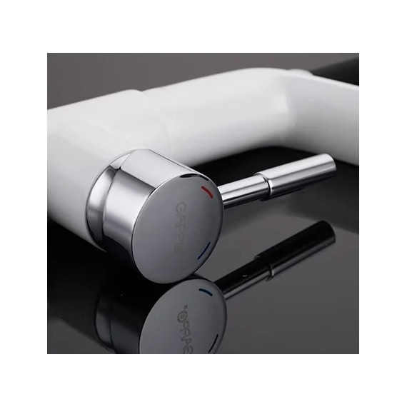 Смеситель для кухни Gappo G4398-9, белый/черный фото 3