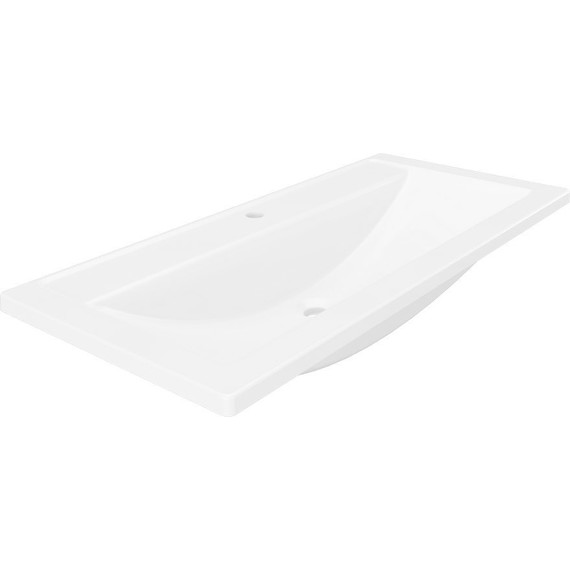 Тумба подвесная с раковиной Velvex Klaufs 100 см tpKLA.100.1Y.NEW-616.216, белый фото 6