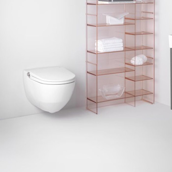 Унитаз-биде подвесной безободковый Laufen Cleanet Navia 8.2060.1.400.000.1 с крышкой микролифт фото 3