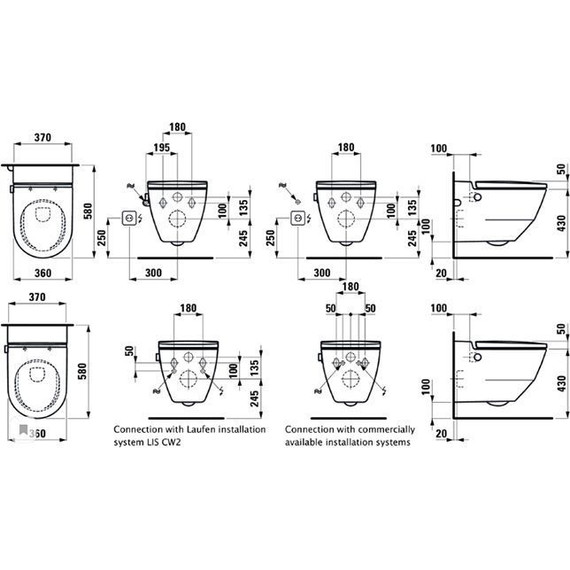 Унитаз-биде подвесной безободковый Laufen Cleanet Navia 8.2060.1.400.000.1 с крышкой микролифт фото 5