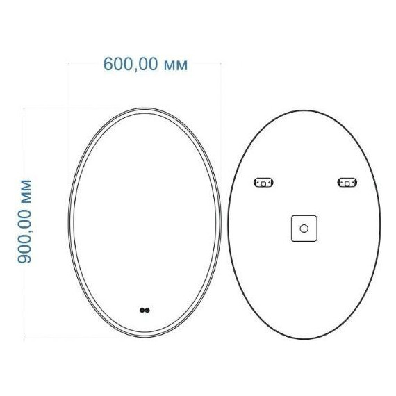 Зеркало Art&Max Palermo 60 см AM-Pal-600-900-DS-F-H фото 2