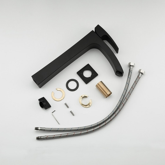 Смеситель для раковины высокий Gappo G1007-16, черный - 6 Смеситель для раковины высокий Gappo G1007-16, черный фото 6