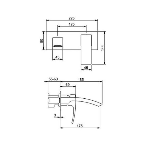 Смеситель для раковины настенный Gappo G1007-2 - 10 Смеситель для раковины настенный Gappo G1007-2 фото 10