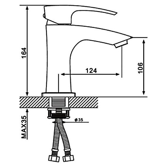 Смеситель для раковины Gappo Jacob G1007-5, сатин фото 10