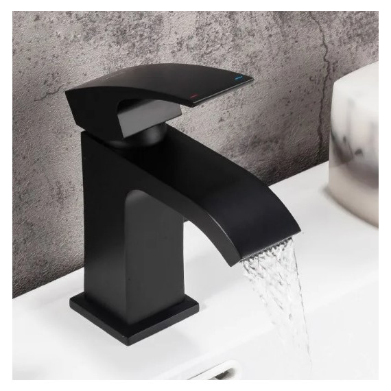 Смеситель для раковины Gappo G1007-6, черный - 3 Смеситель для раковины Gappo G1007-6, черный фото 3