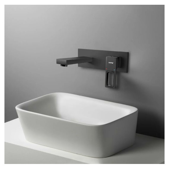 Смеситель для раковины настенный Gappo Futura G1017-16, черный - 2 Смеситель для раковины настенный Gappo Futura G1017-16, черный фото 2