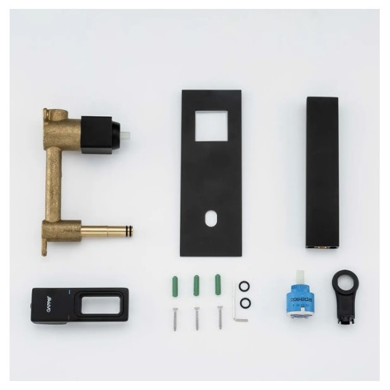 Смеситель для раковины настенный Gappo Futura G1017-16, черный - 7 Смеситель для раковины настенный Gappo Futura G1017-16, черный фото 7