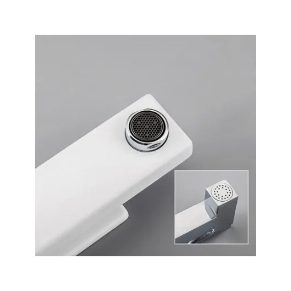 Смеситель для раковины с гигиеническим душем Gappo Futura G1017-1, белый/хром - 5 Смеситель для раковины с гигиеническим душем Gappo Futura G1017-1, белый/хром фото 5