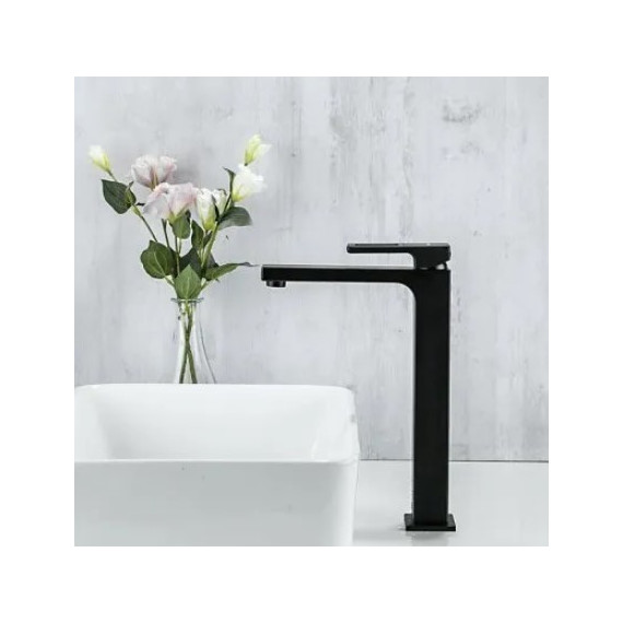 Смеситель для раковины высокий Gappo G1017-62, черный - 2 Смеситель для раковины высокий Gappo G1017-62, черный фото 2