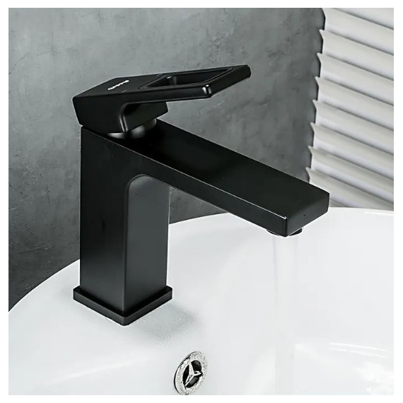 Смеситель для раковины Gappo G1017-6, черный - 2 Смеситель для раковины Gappo G1017-6, черный фото 2