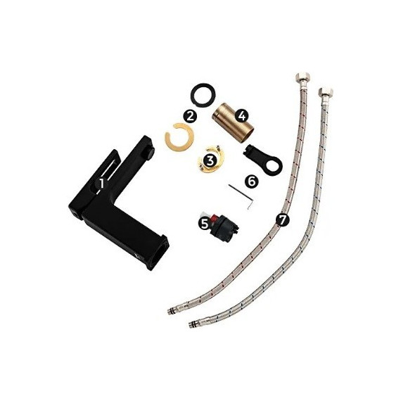 Смеситель для раковины Gappo G1017-6, черный - 7 Смеситель для раковины Gappo G1017-6, черный фото 7