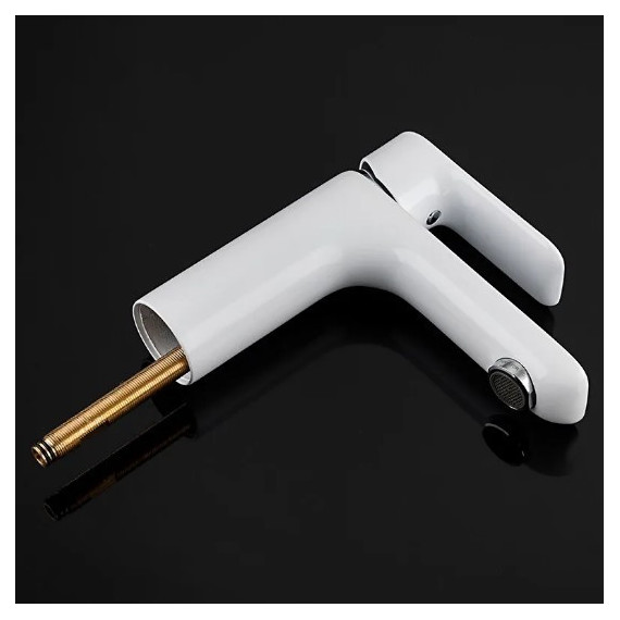 Смеситель для раковины с гигиеническим душем Gappo Noar G1048-1, белый/хром - 4 Смеситель для раковины с гигиеническим душем Gappo Noar G1048-1, белый/хром фото 4