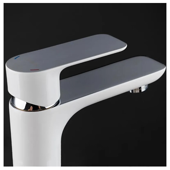 Смеситель для раковины с гигиеническим душем Gappo Noar G1048-1, белый/хром - 5 Смеситель для раковины с гигиеническим душем Gappo Noar G1048-1, белый/хром фото 5