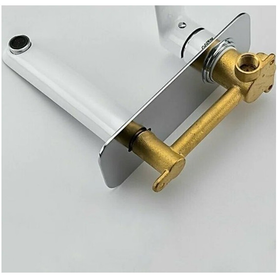 Смеситель для раковины настенный Gappo G1048-22, белый/хром - 5 Смеситель для раковины настенный Gappo G1048-22, белый/хром фото 5