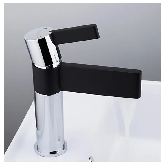 Смеситель для раковины Gappo Atlantic G1081, черный/хром - 2 Смеситель для раковины Gappo Atlantic G1081, черный/хром фото 2