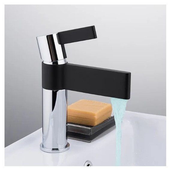 Смеситель для раковины Gappo Atlantic G1081, черный/хром - 3 Смеситель для раковины Gappo Atlantic G1081, черный/хром фото 3