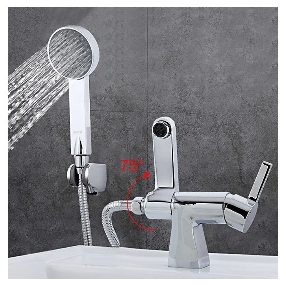 Смеситель для раковины с душевой лейкой Gappo Chanel G1204 - 4 Смеситель для раковины с душевой лейкой Gappo Chanel G1204 фото 4