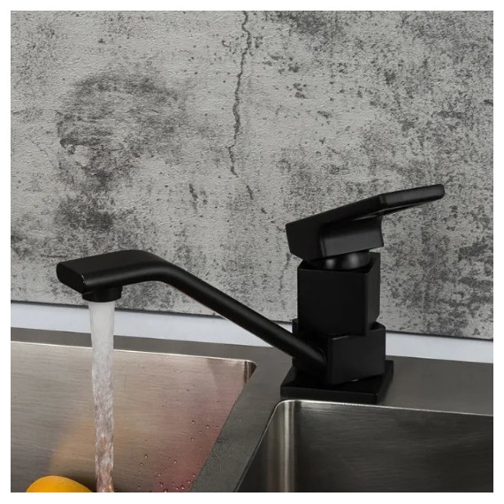 Смеситель для кухни Gappo G4517-6, черный фото 2
