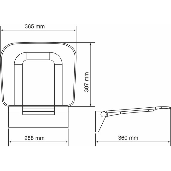 Сиденье для душа WasserKraft SS404, чёрный фото 2