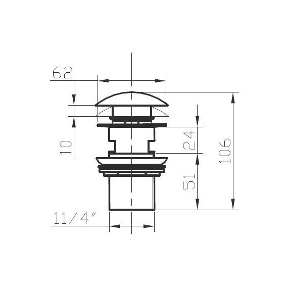 Донный клапан Bronze de Luxe Focus 21971/1B, чёрный матовый - 2 Донный клапан Bronze de Luxe Focus 21971/1B, чёрный матовый фото 2