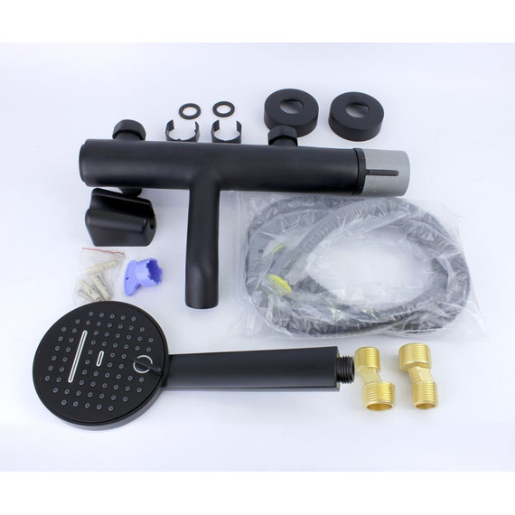 Смеситель для ванны Bronze de Luxe Focus 24603BG, чёрный матовый, Цвет производителя: чёрный матовый фото 7