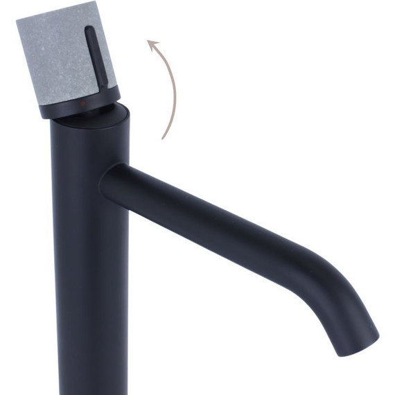 Смеситель для раковины высокий Bronze de Luxe Focus 24615BG, чёрный матовый, Цвет производителя: чёрный матовый фото 3