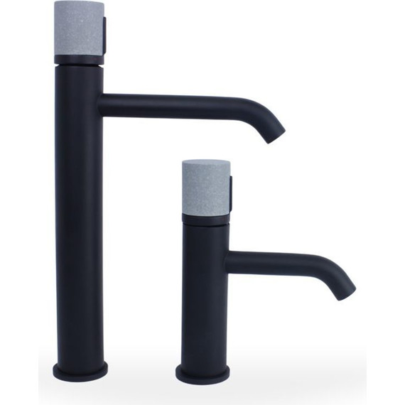 Смеситель для раковины высокий Bronze de Luxe Focus 24615BG, чёрный матовый, Цвет производителя: чёрный матовый фото 5