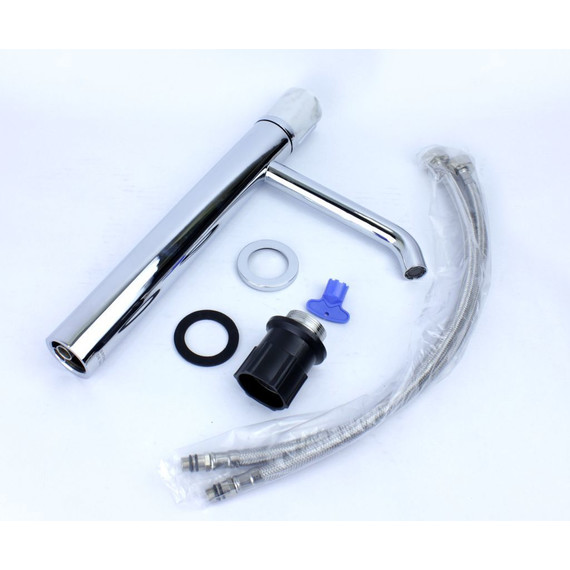 Смеситель для раковины высокий Bronze de Luxe Focus 24615CM, Цвет производителя: хром фото 6