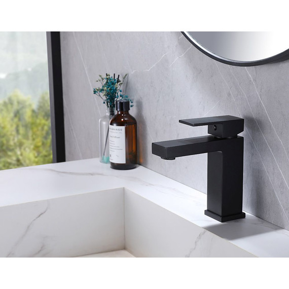 Смеситель для раковины Abber Daheim AF8210B, черный матовый, Цвет производителя: чёрный матовый фото 2