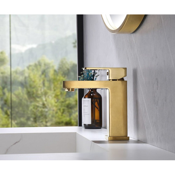 Смеситель для раковины Abber Daheim AF8210G, золото матовое, Цвет производителя: золото матовое - 2 Смеситель для раковины Abber Daheim AF8210G, золото матовое, Цвет производителя: золото матовое фото 2