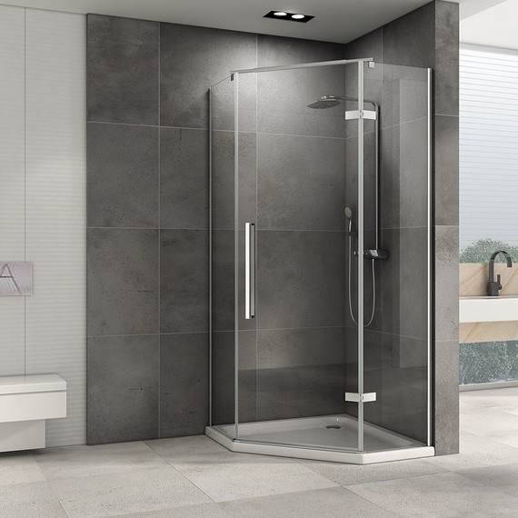 Душевое ограждение Abber Ewiges Wasser 80х80 см AG05080, хром/прозрачное фото 3