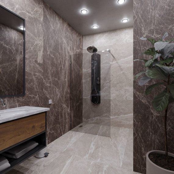 Душевая перегородка Радомир Walk-in 100 см (стекло 8 мм) с кронштейном в комплекте, хром/прозрачное фото 2